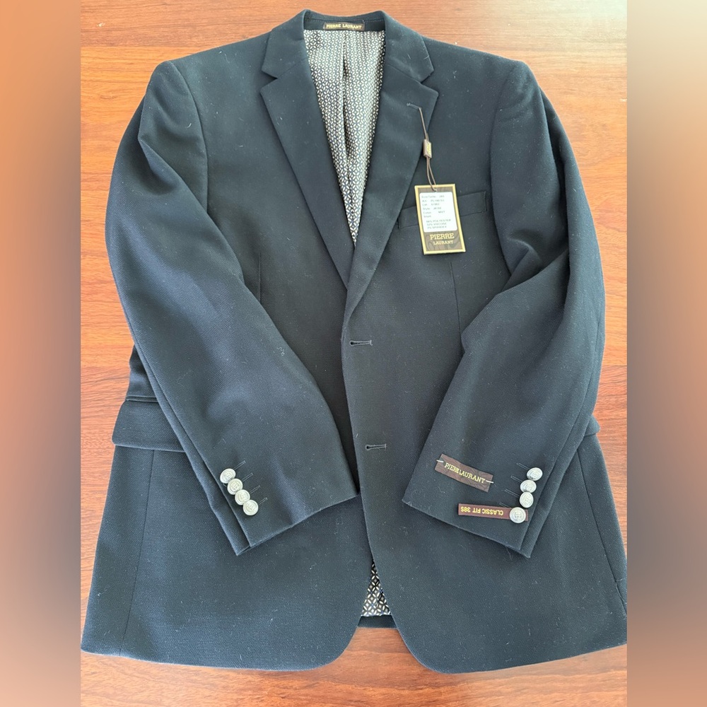 Pierre Laurant Men’s Blazer - Navy - Brand New Sport Coat